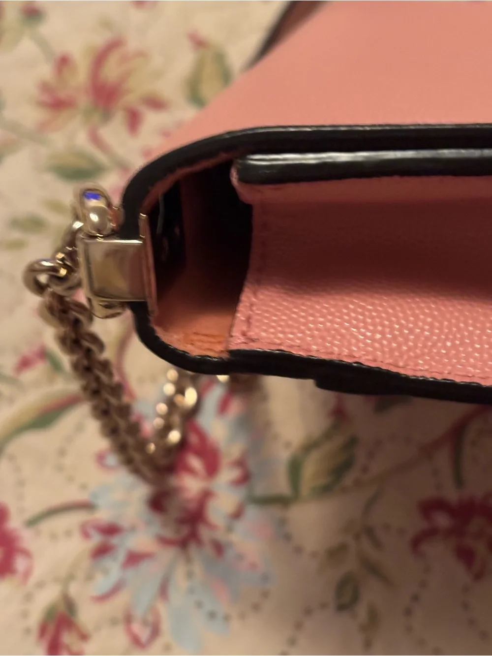 Furla Pink Leather Crossbody Bag with silver Chain - Picture 5 of 16